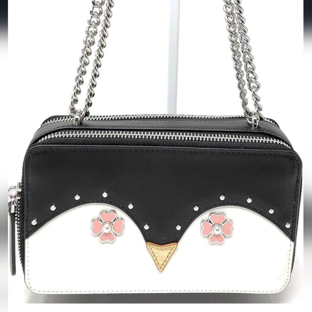 ❤️ Relisted Kate Spade Frosty Penguin Chain Strap Purse - Picture 4 of 15